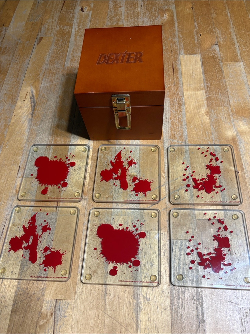 Dexter Blood-Splatter Coaster Set in Box